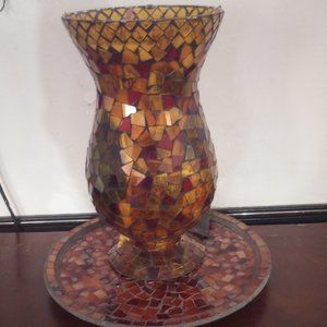 Vase with matching candle holders